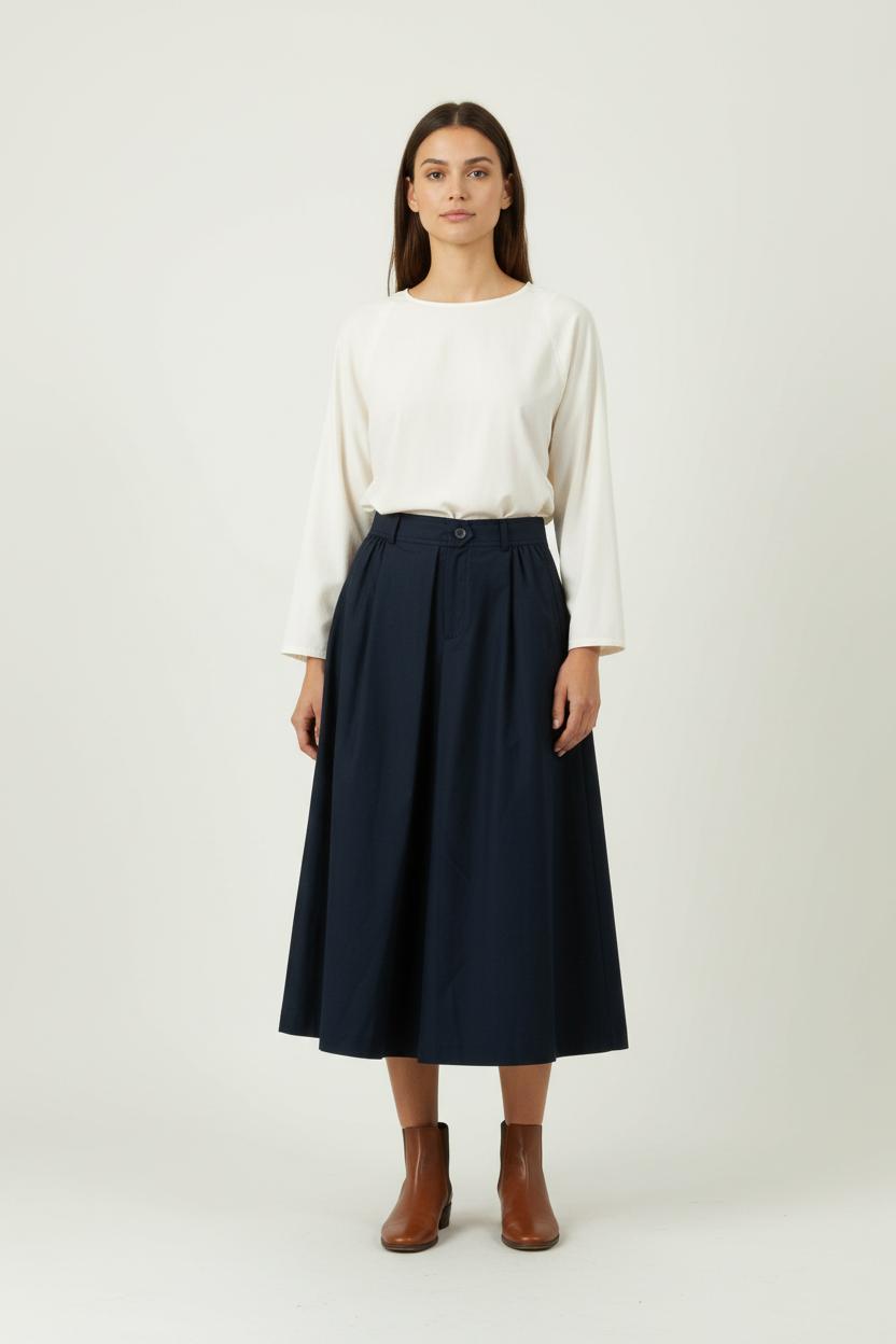 Jupe Plissée Bleue - Taille XL/42 de la marque Galeries Lafayette | PARAD95824 - Vendu par Paradigme - Image 1