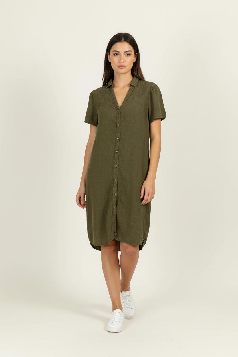 Robe Chemise Verte - Taille L/40 de la marque One Step | PARAD95830 - Vendu par Paradigme - Image 1