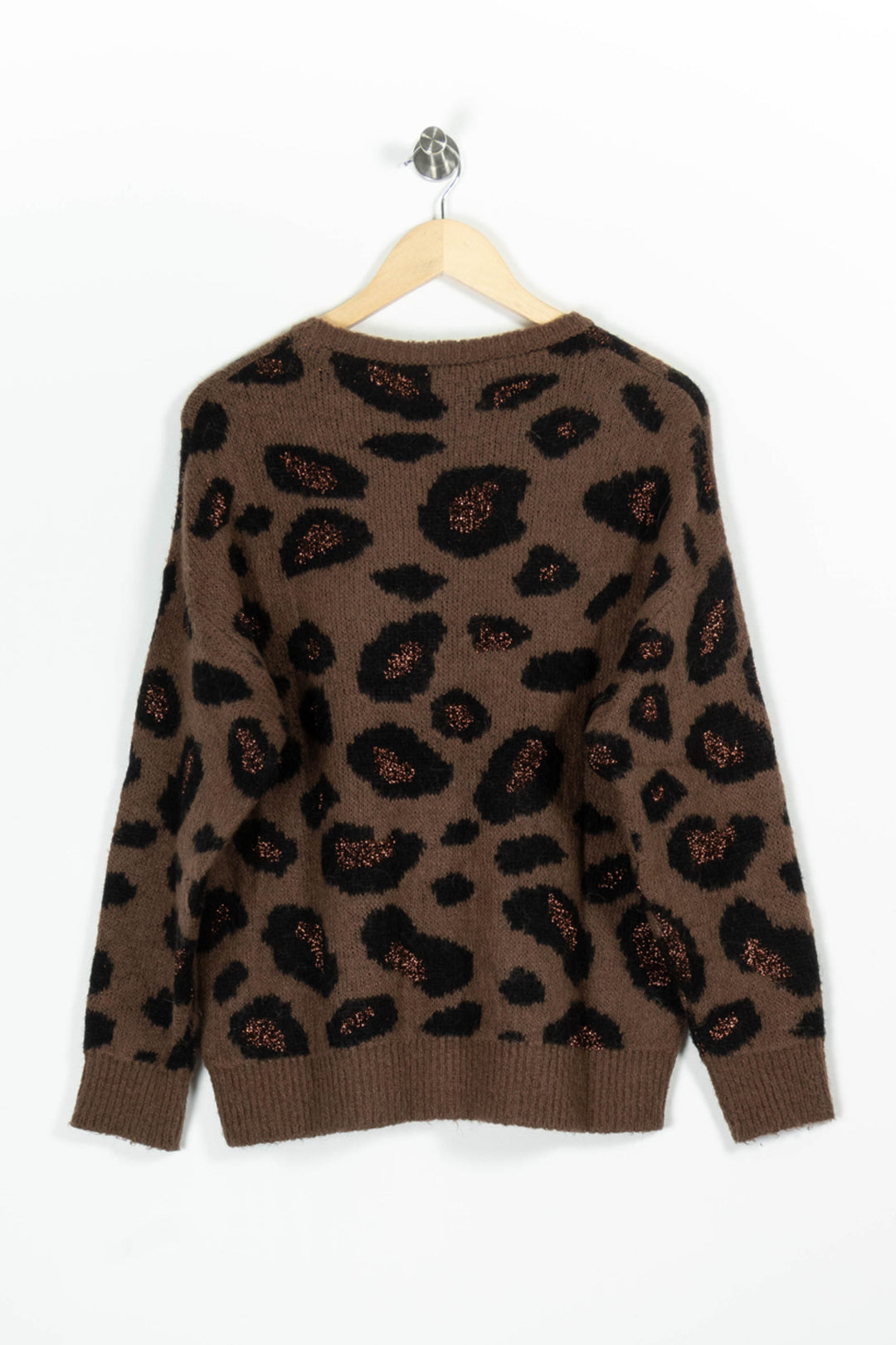 Pull Marron et Noir - Taille M/38 de la marque La Fée Maraboutée | PARAD95836 - Vendu par Paradigme - Image 4