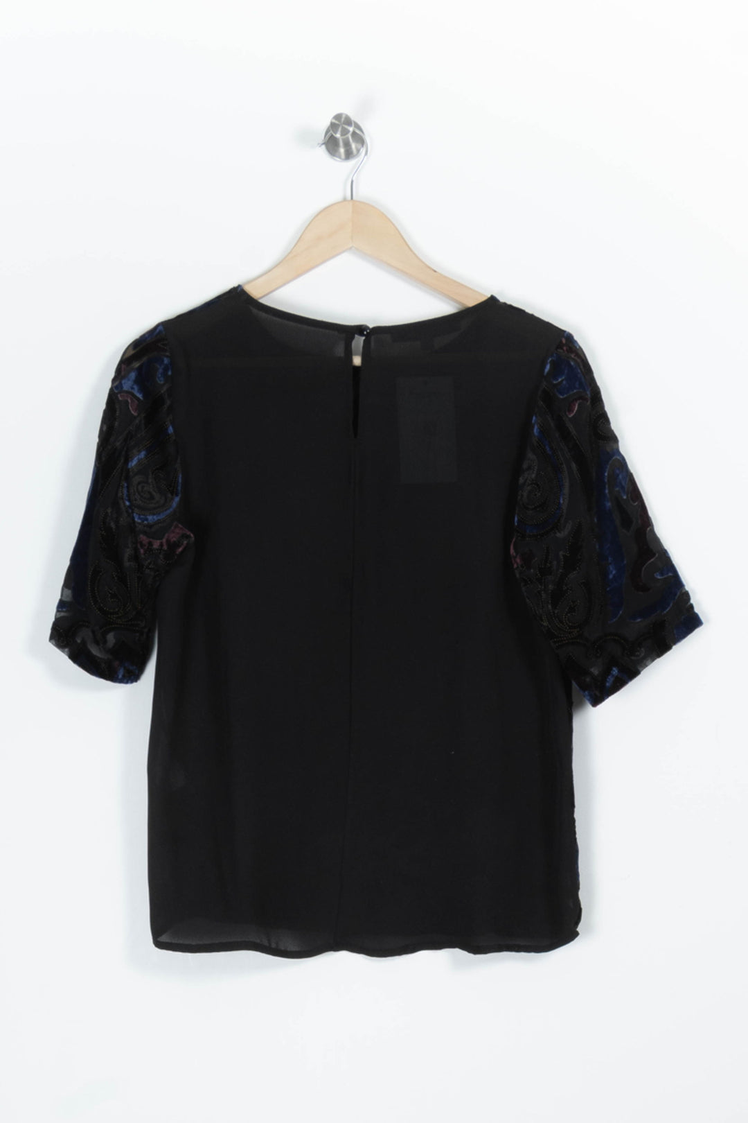 Blouse Noire et Bleue - Taille M/38 de la marque La Fée Maraboutée | PARAD95838 - Vendu par Paradigme - Image 4