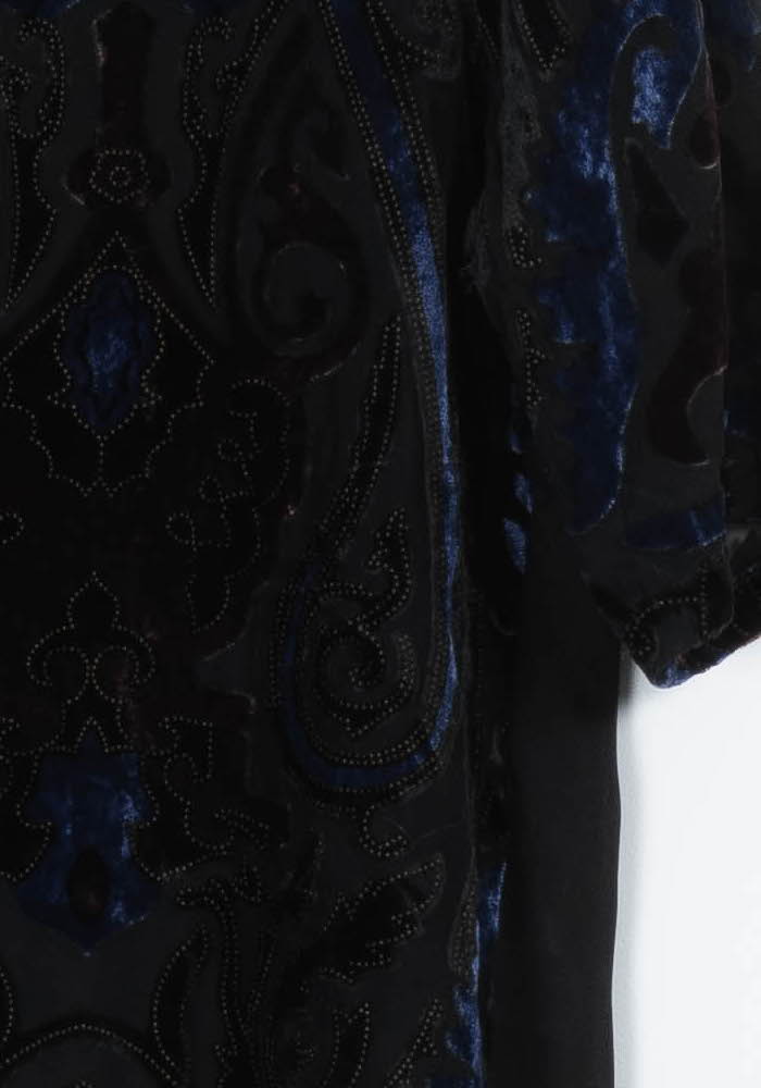 Blouse Noire et Bleue - Taille M/38 de la marque La Fée Maraboutée | PARAD95838 - Vendu par Paradigme - Image 3