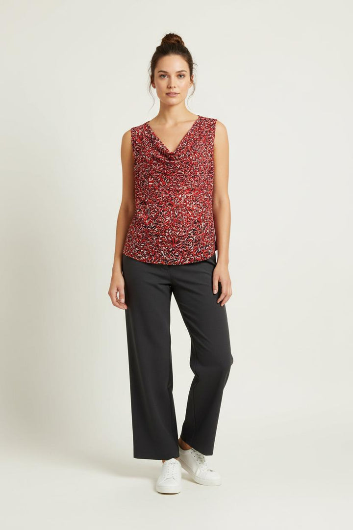 Top Sans Manches Rouge et Noir - Taille L/40 de la marque IKKS | PARAD95840 - Vendu par Paradigme - Image 1