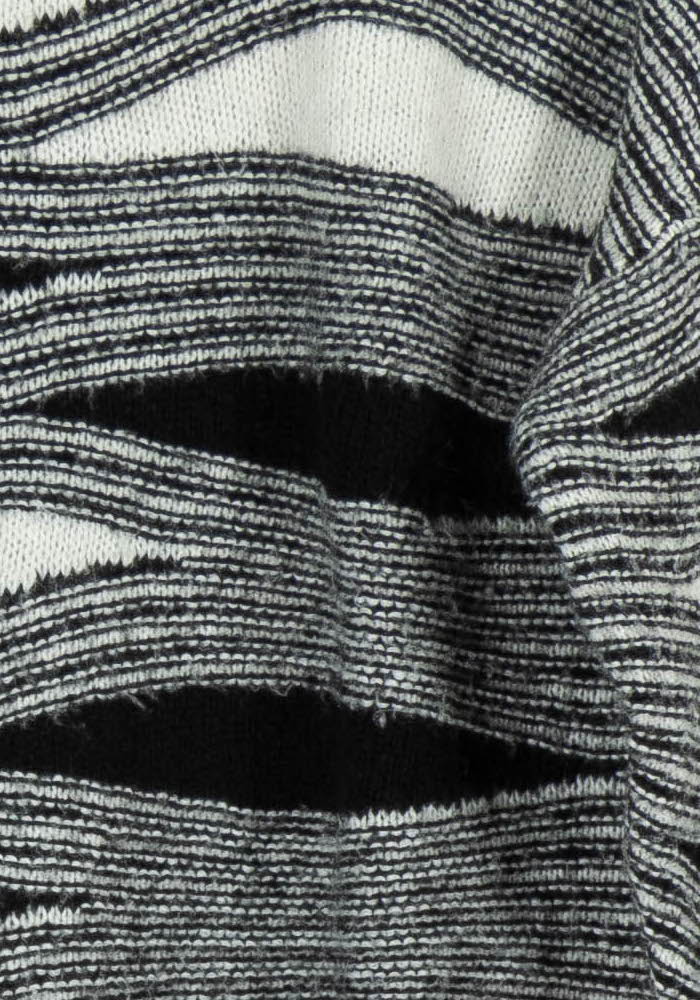 Pull Noir et Blanc - Taille M/38 de la marque La Fée Maraboutée | PARAD95841 - Vendu par Paradigme - Image 3