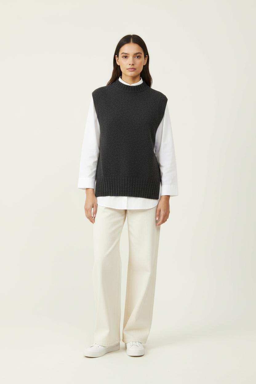 Pull Sans Manches Gris - Taille S/36 de la marque Comptoir des Cotonniers | PARAD95844 - Vendu par Paradigme - Image 1