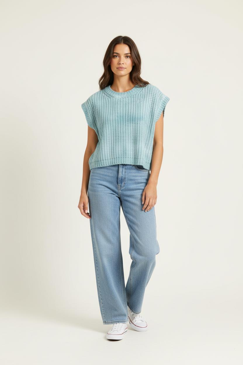 Pull Sans Manches Bleu - Taille L/40 de la marque La Fée Maraboutée | PARAD95846 - Vendu par Paradigme - Image 1
