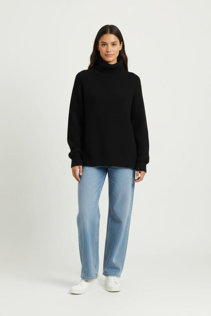 Pull Col Roulé Noir - Taille L/40 de la marque La Fée Maraboutée | PARAD95849 - Vendu par Paradigme - Image 1