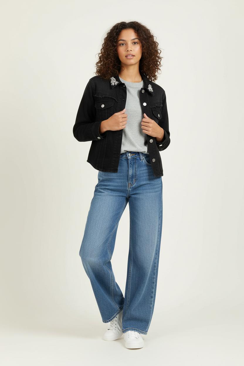 Veste En Jean Noire - Taille XL/42 de la marque Liu Jo | PARAD95858 - Vendu par Paradigme - Image 1
