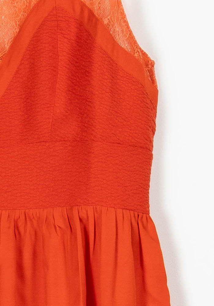 Robe Courte Rouge - Taille L/40 de la marque Sandro | PARAD95859 - Vendu par Paradigme - Image 3