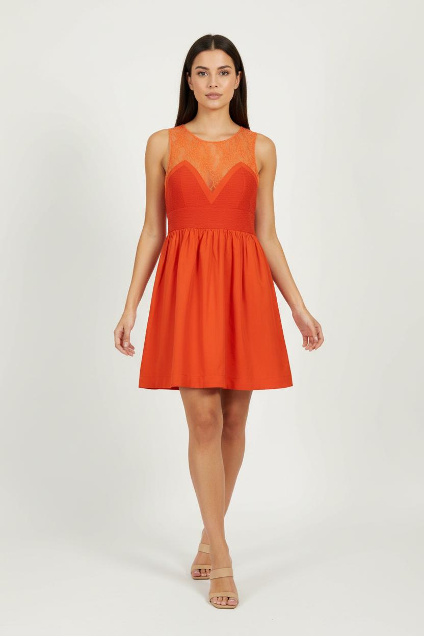 Robe Courte Rouge - Taille L/40 de la marque Sandro | PARAD95859 - Vendu par Paradigme - Image 1