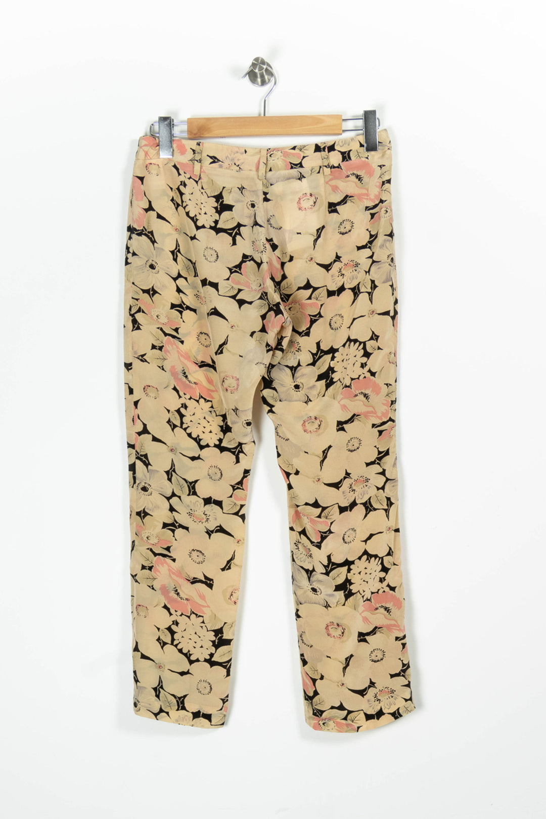 Pantalon Fleuri Beige et Noir - Taille M/38 de la marque Tara Jarmon | PARAD95860 - Vendu par Paradigme - Image 4