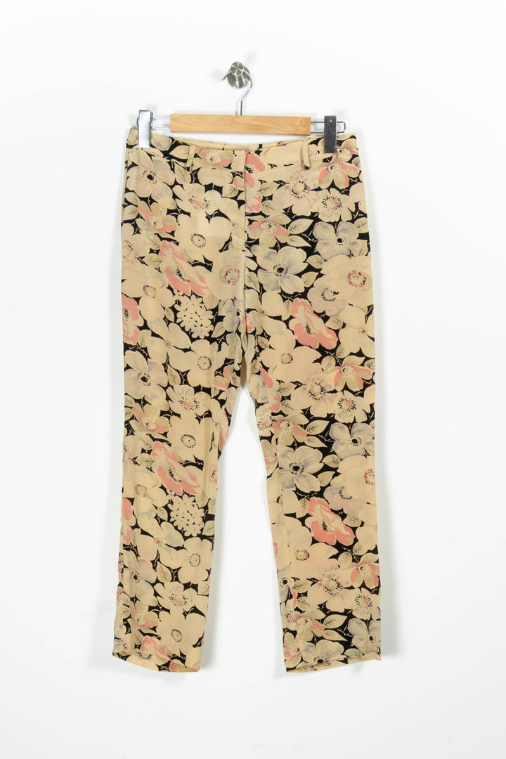 Pantalon Fleuri Beige et Noir - Taille M/38 de la marque Tara Jarmon | PARAD95860 - Vendu par Paradigme - Image 2
