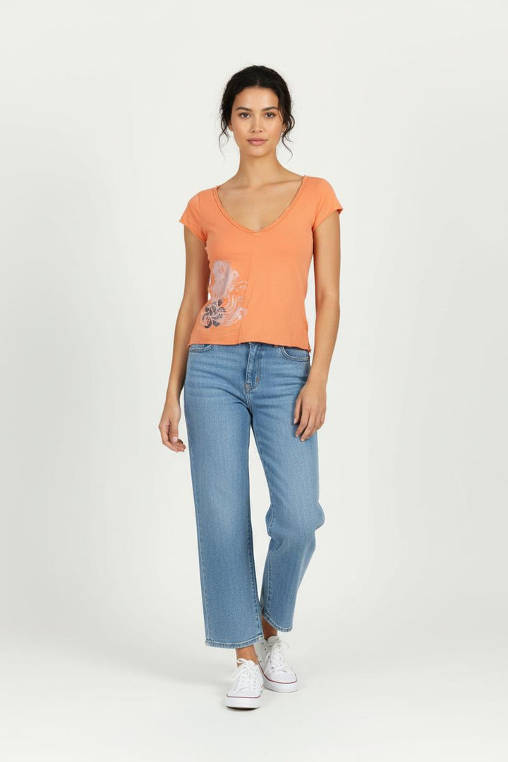 T-shirt Orange - Taille S/36 de la marque Lee | PARAD95883 - Vendu par Paradigme - Image 1