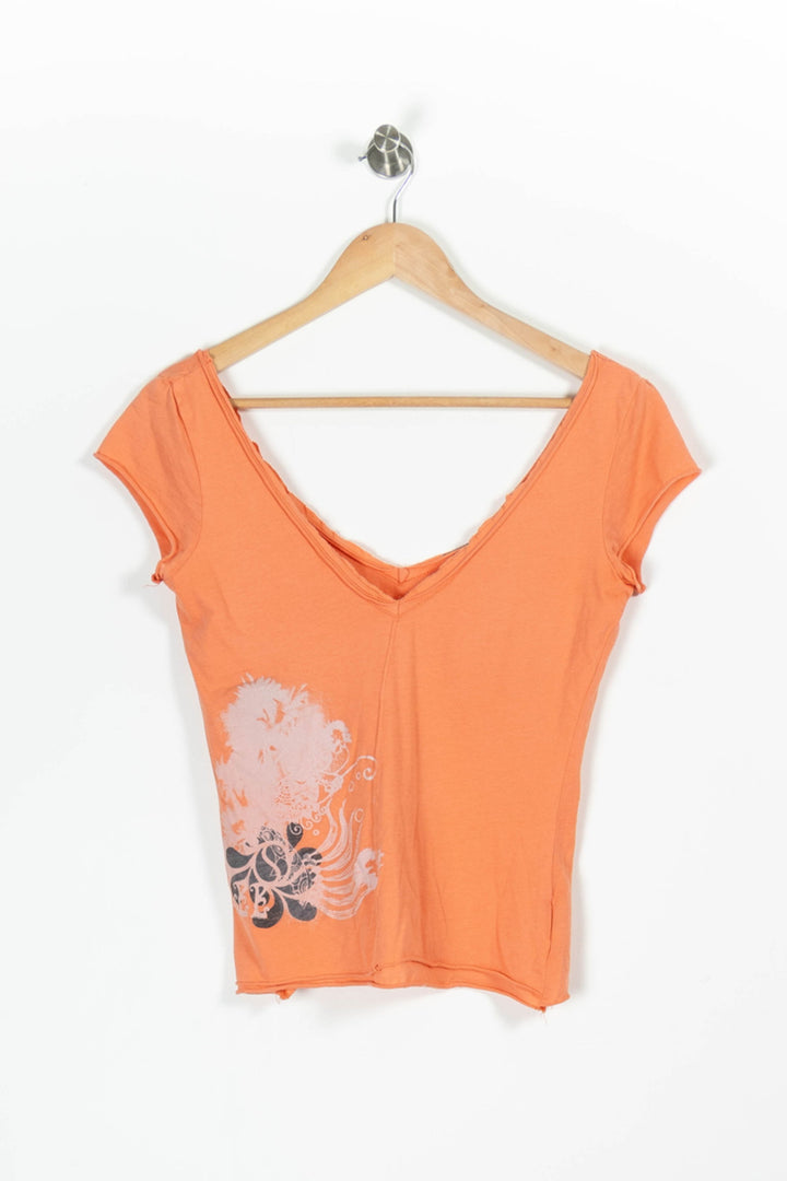 T-shirt Orange - Taille S/36 de la marque Lee | PARAD95883 - Vendu par Paradigme - Image 2