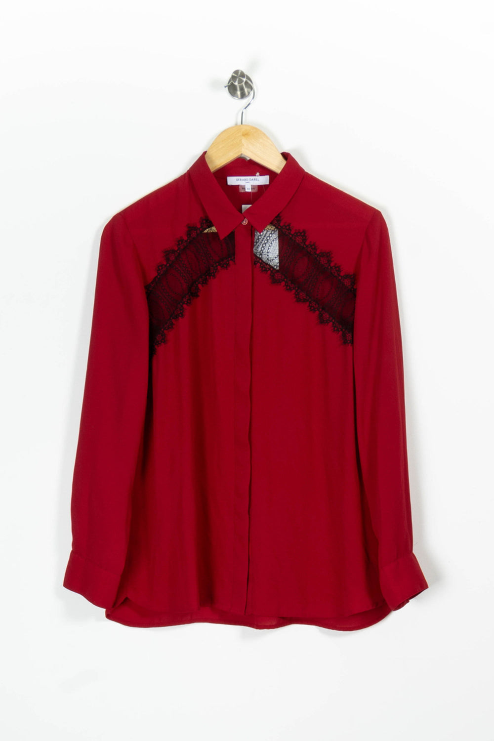 Chemise Bordeaux et Noire - Taille L/40 de la marque Gerard Darel | PARAD95887 - Vendu par Paradigme - Image 2