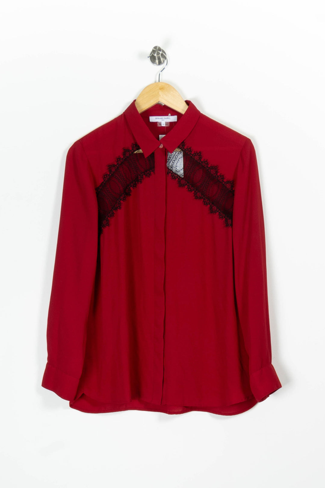 Chemise Bordeaux et Noire - Taille L/40 de la marque Gerard Darel | PARAD95887 - Vendu par Paradigme - Image 2