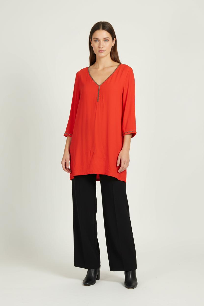 Tunique Rouge - Taille S/36 de la marque Grace & Mila | PARAD95896 - Vendu par Paradigme - Image 1
