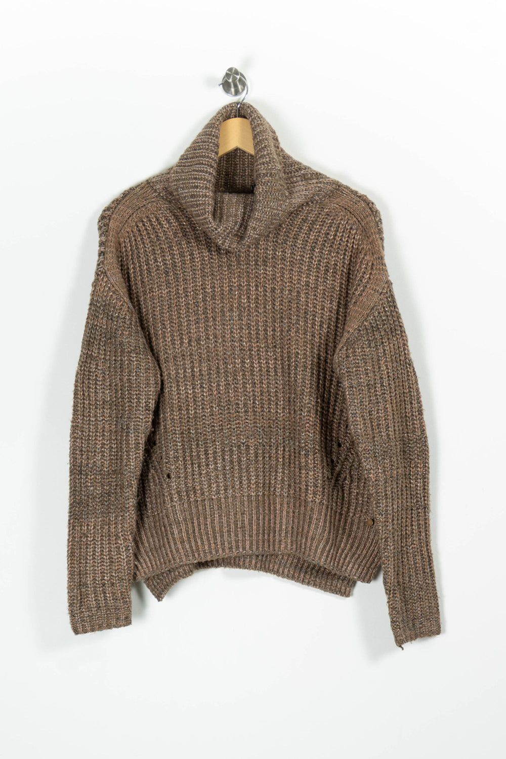 Pull Col Roulé Marron - Taille S/36 de la marque IKKS | PARAD95904 - Vendu par Paradigme - Image 2