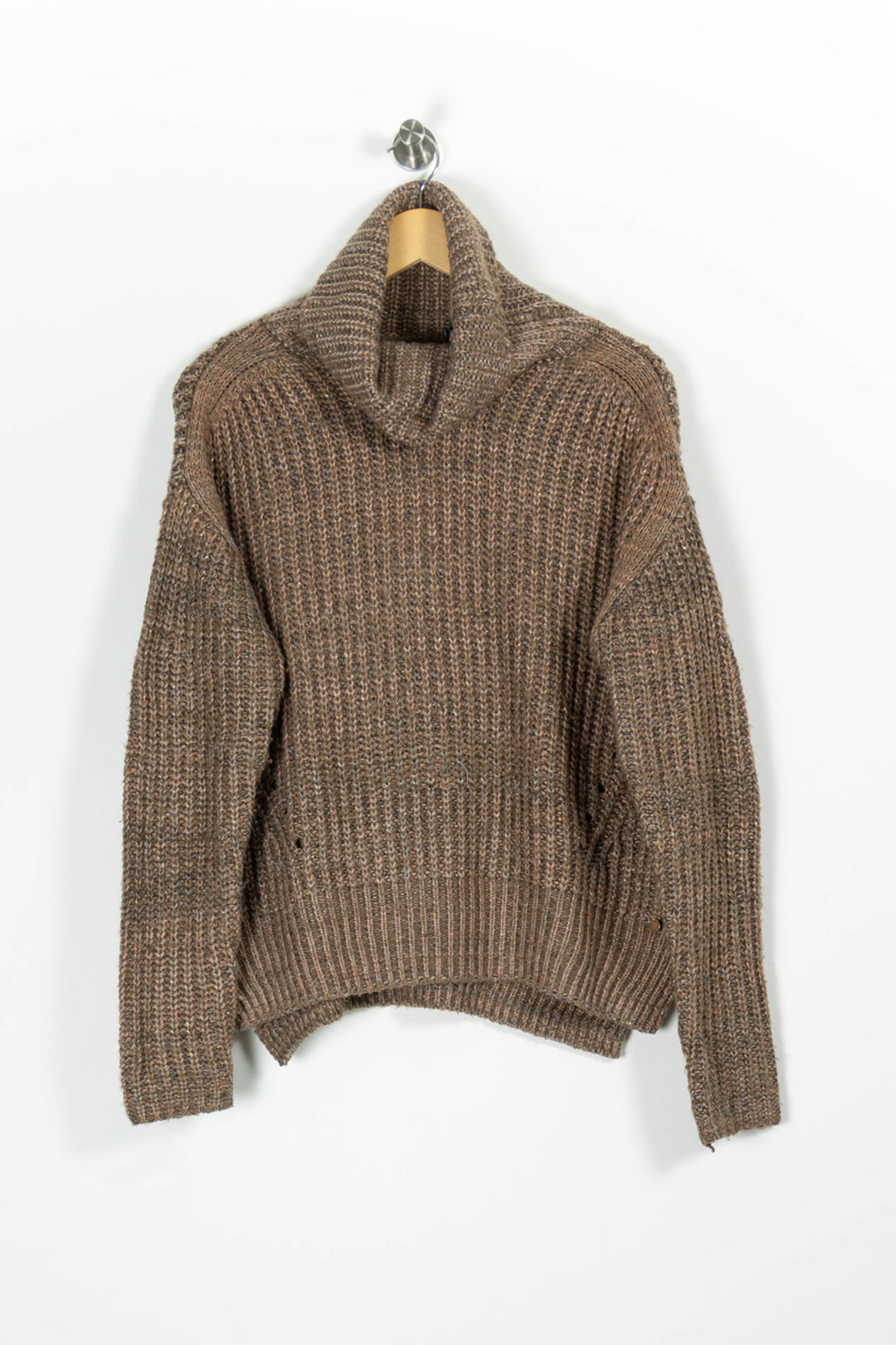 Pull Col Roulé Marron - Taille S/36 de la marque IKKS | PARAD95904 - Vendu par Paradigme - Image 2