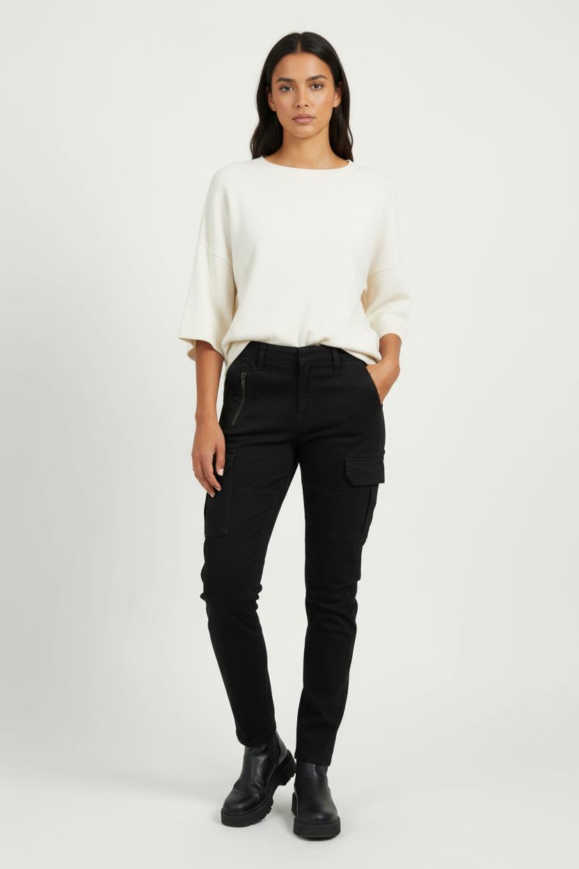 Pantalon Cargo Noir - Taille XS/34 de la marque Maje | PARAD95923 - Vendu par Paradigme - Image 1