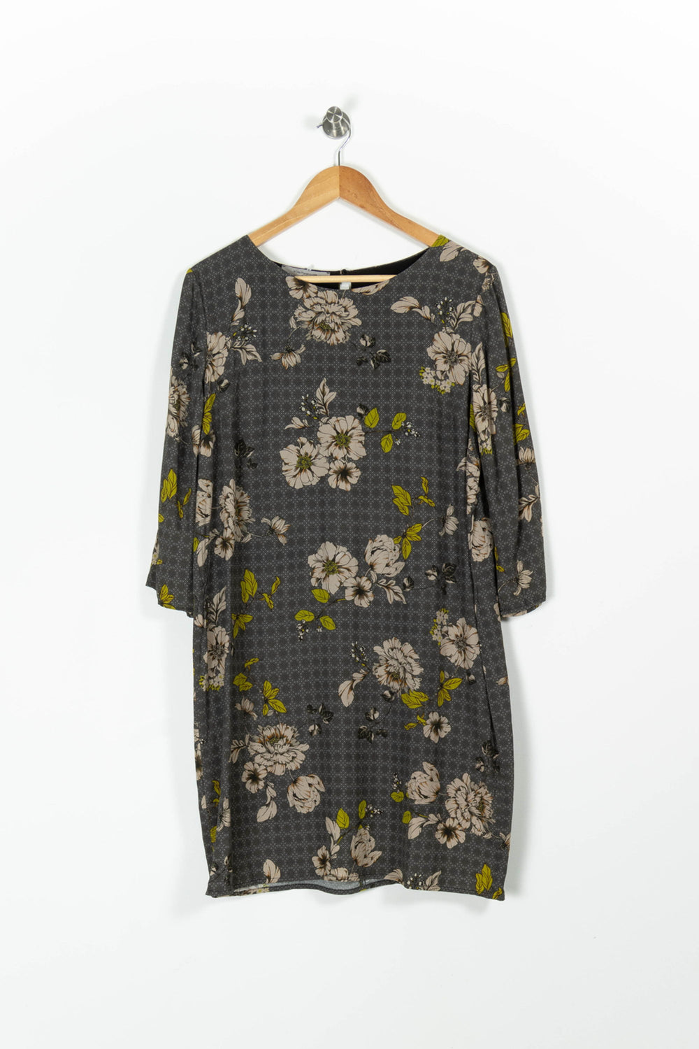 Robe Droite Grise et Beige - Taille XXL/44 de la marque La Fée Maraboutée | PARAD95924 - Vendu par Paradigme - Image 2
