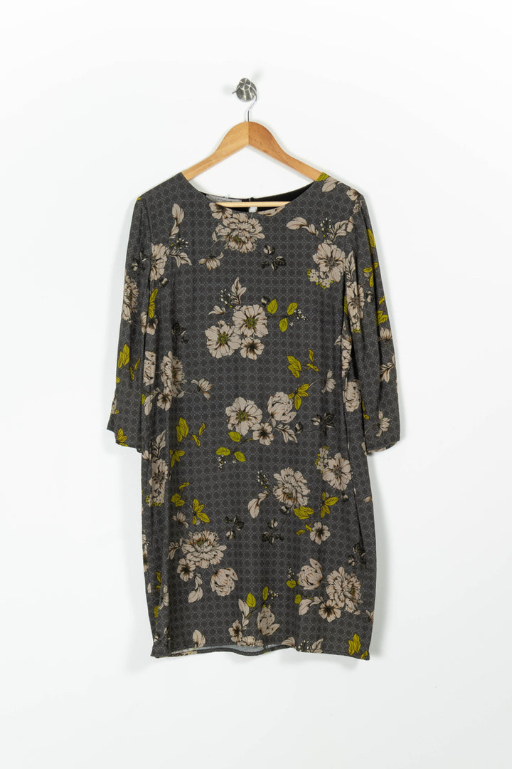 Robe Droite Grise et Beige - Taille XXL/44 de la marque La Fée Maraboutée | PARAD95924 - Vendu par Paradigme - Image 2