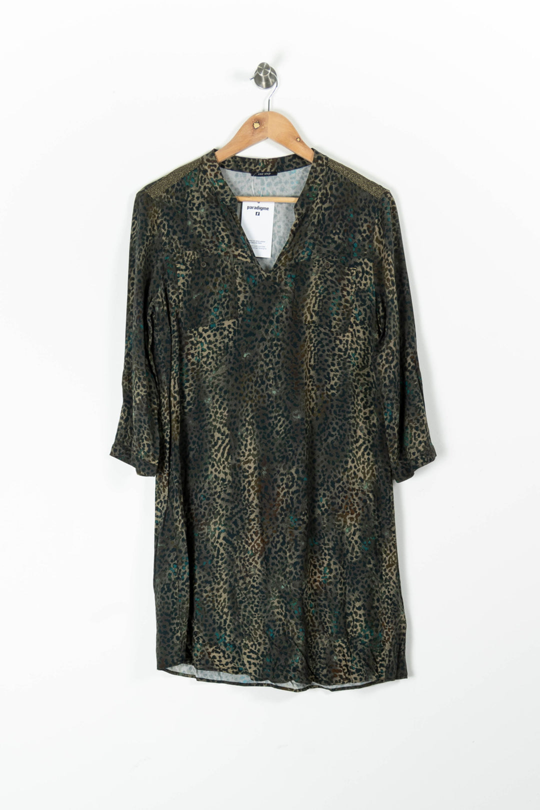 Robe Imprimée Verte et Noire - Taille M/38 de la marque One Step | PARAD95938 - Vendu par Paradigme - Image 2