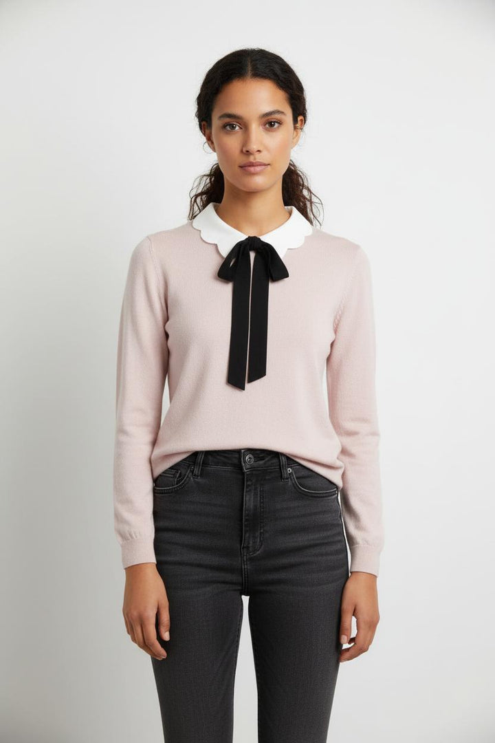 Pull Rose et Noir - Taille S/36 de la marque Claudie Pierlot | PARAD95948 - Vendu par Paradigme - Image 1