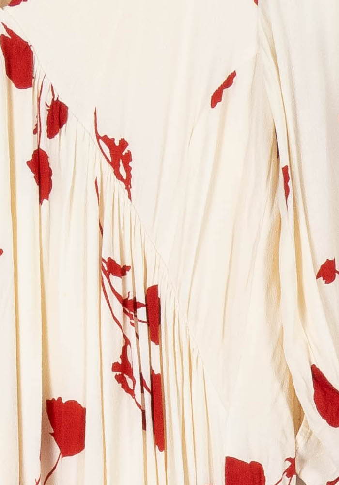Robe Courte Beige et Rouge - Taille S/36 de la marque ba&sh | PARAD95951 - Vendu par Paradigme - Image 3