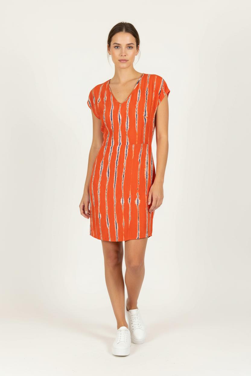 Robe Courte Orange et Bleu - Taille M/38 de la marque One Step | PARAD95961 - Vendu par Paradigme - Image 1