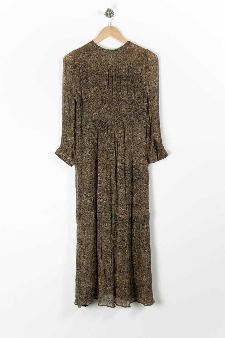 Robe Longue Marron - Taille M/38 de la marque Maison 123 | PARAD95974 - Vendu par Paradigme - Image 4