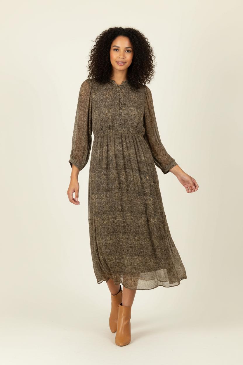 Robe Longue Marron - Taille M/38 de la marque Maison 123 | PARAD95974 - Vendu par Paradigme - Image 1