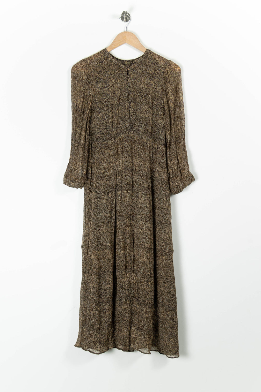 Robe Longue Marron - Taille M/38 de la marque Maison 123 | PARAD95974 - Vendu par Paradigme - Image 2