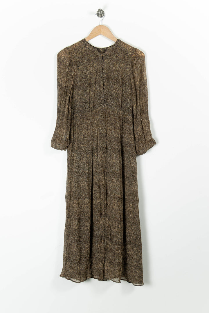 Robe Longue Marron - Taille M/38 de la marque Maison 123 | PARAD95974 - Vendu par Paradigme - Image 2