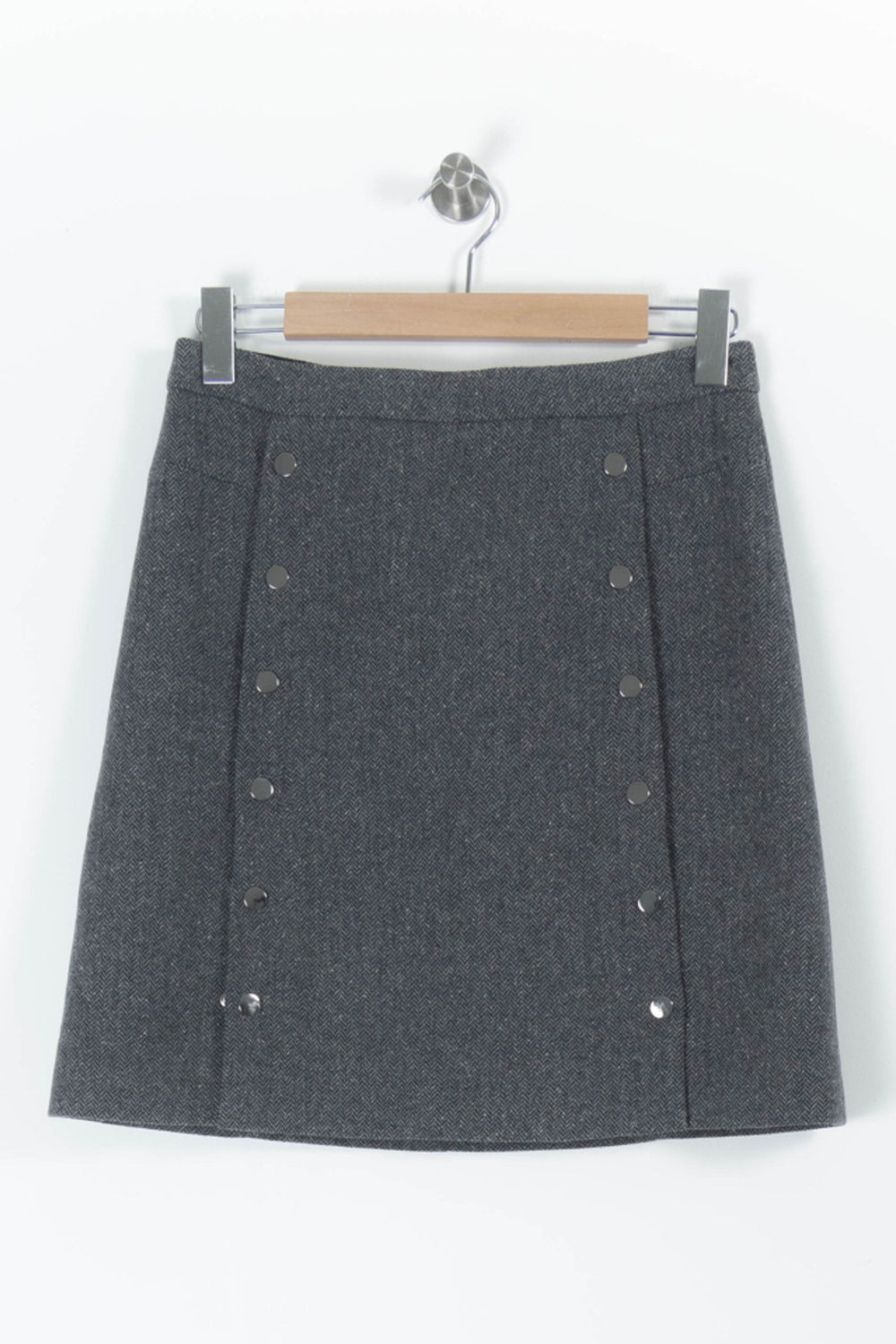 Jupe Droite Grise - Taille L/40 de la marque Caroll | PARAD95988 - Vendu par Paradigme - Image 2