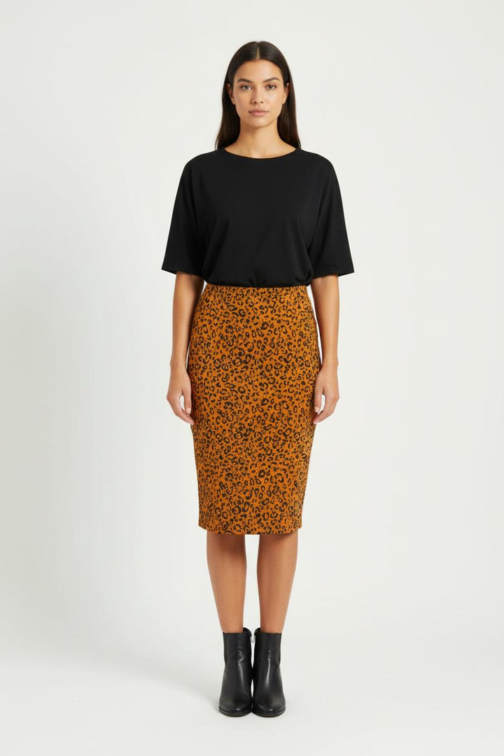 Jupe Crayon Orange et Noir - Taille M/38 de la marque Heimstone | PARAD96000 - Vendu par Paradigme - Image 1