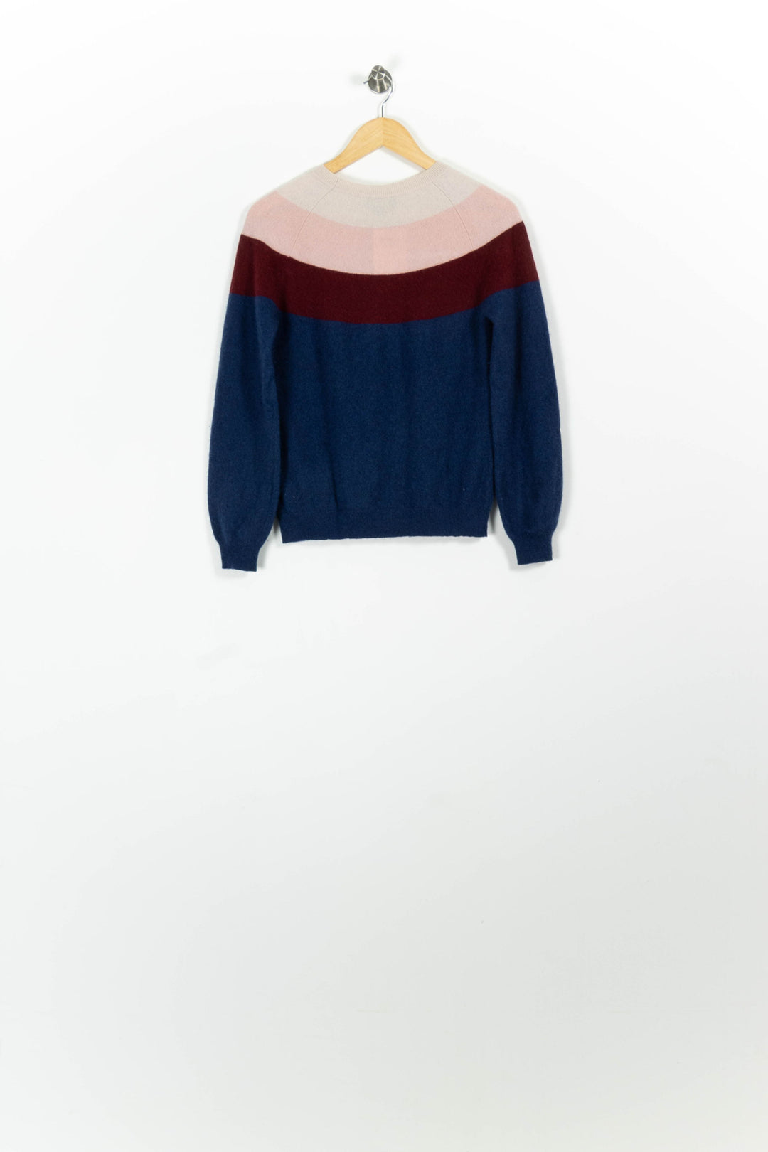 Pull Bleu Bordeaux et Beige - Taille M/38 de la marque Caroll | PARAD96001 - Vendu par Paradigme - Image 4