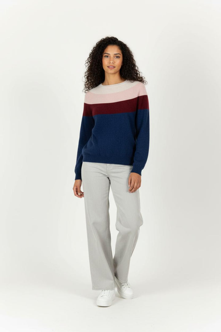 Pull Bleu Bordeaux et Beige - Taille M/38 de la marque Caroll | PARAD96001 - Vendu par Paradigme - Image 1