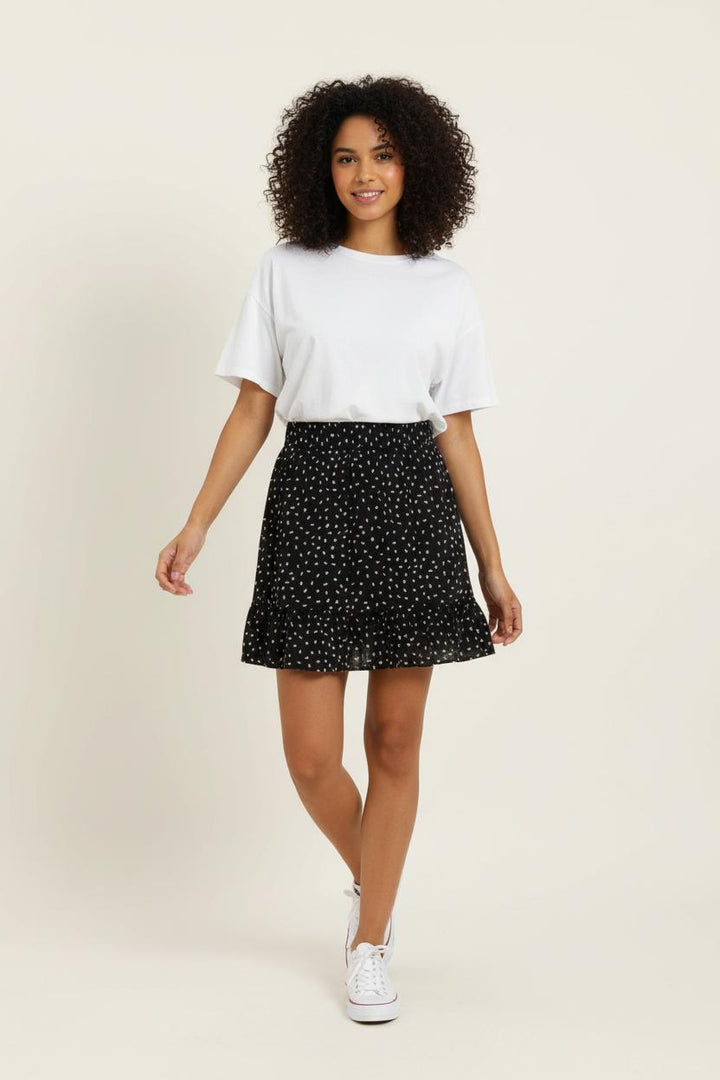 Jupe Courte Noire et Blanche - Taille M/38 de la marque Des petits hauts | PARAD96002 - Vendu par Paradigme - Image 1