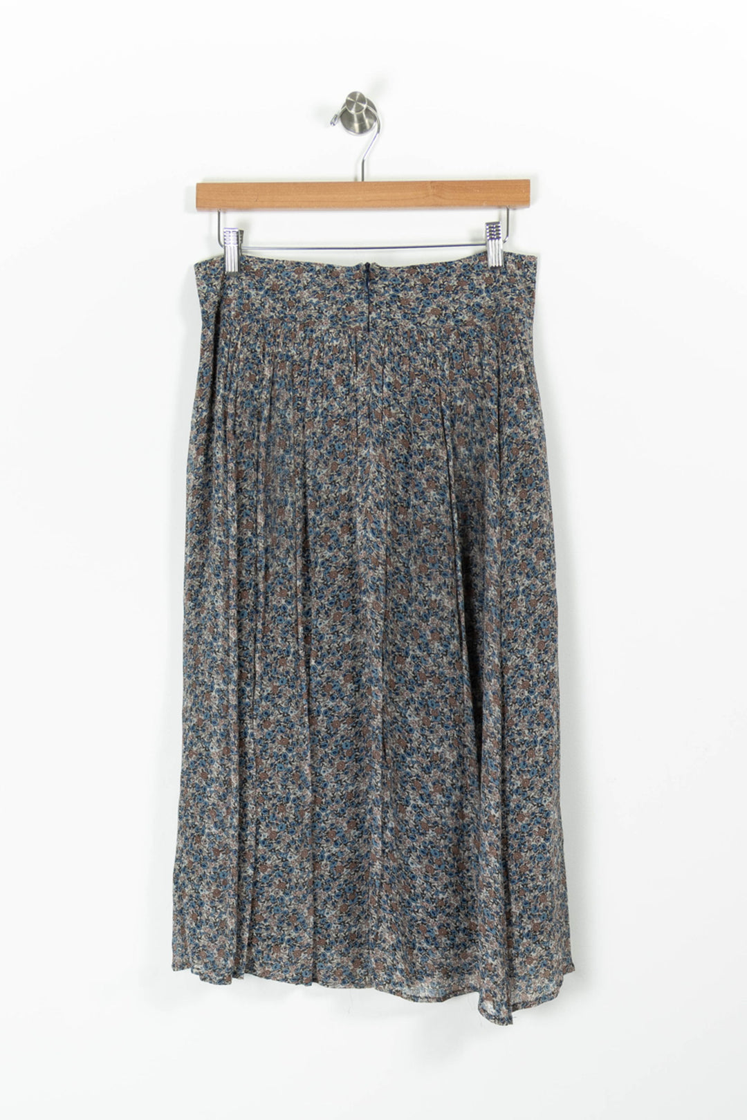 Jupe Plissée Bleue et Marron - Taille M/38 de la marque Sézane | PARAD96004 - Vendu par Paradigme - Image 4