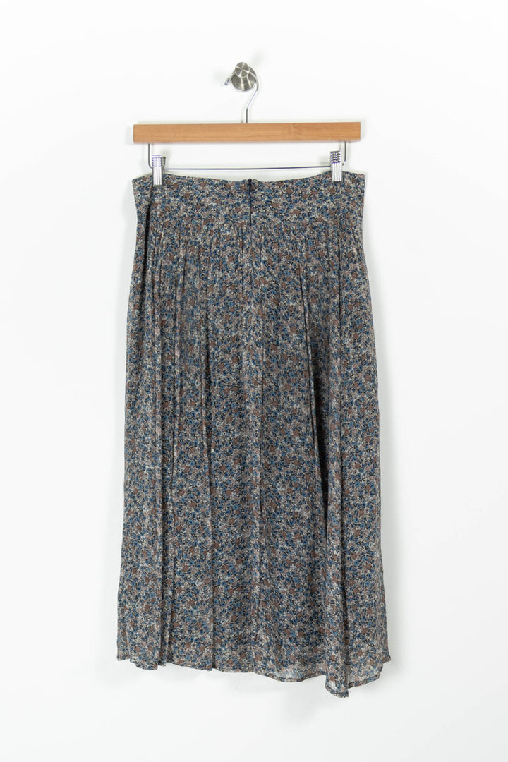 Jupe Plissée Bleue et Marron - Taille M/38 de la marque Sézane | PARAD96004 - Vendu par Paradigme - Image 4