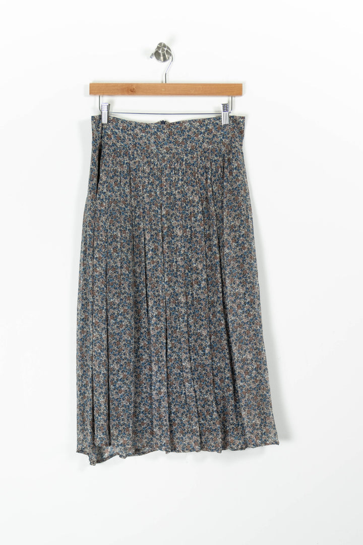 Jupe Plissée Bleue et Marron - Taille M/38 de la marque Sézane | PARAD96004 - Vendu par Paradigme - Image 2