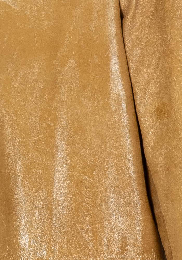Manteau en Cuir Doré - Taille L/40 de la marque Claudie Pierlot | PARAD96006 - Vendu par Paradigme - Image 3