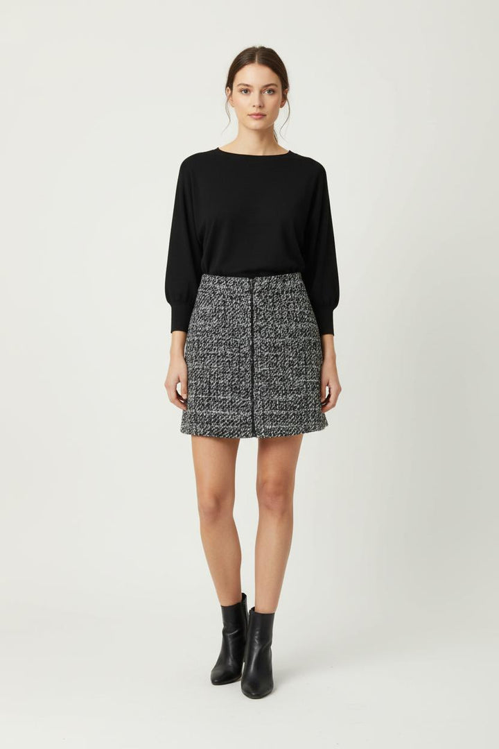 Jupe Courte Noire et Grise - Taille XS/34 de la marque ZAPA | PARAD96016 - Vendu par Paradigme - Image 1