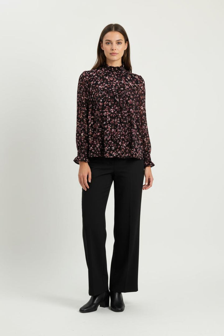 Blouse Noire et Rose - Taille XS/34 de la marque IKKS | PARAD96018 - Vendu par Paradigme - Image 1