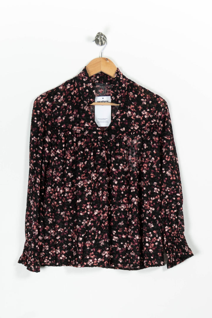 Blouse Noire et Rose - Taille XS/34 de la marque IKKS | PARAD96018 - Vendu par Paradigme - Image 2