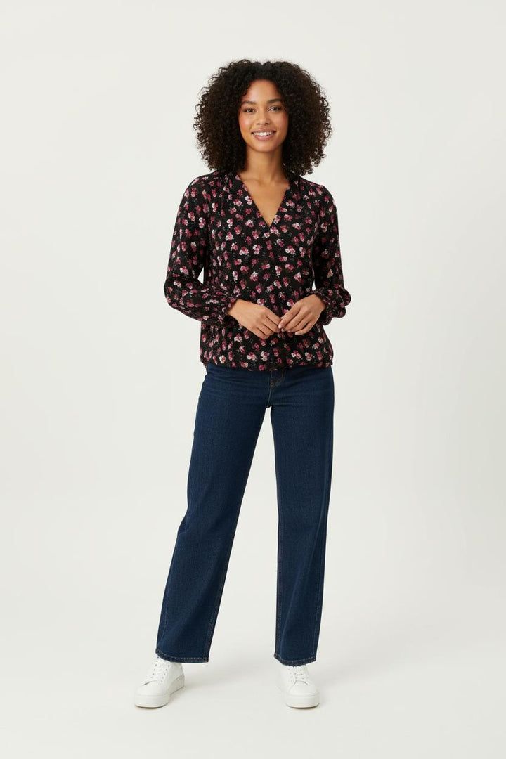 Blouse Noire et Rose - Taille XS/34 de la marque Des petits hauts | PARAD96020 - Vendu par Paradigme - Image 1