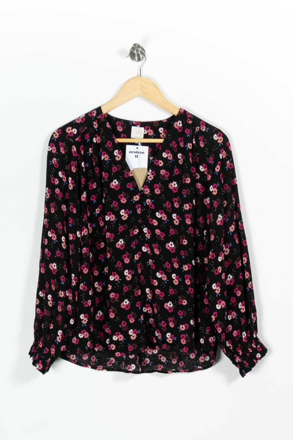 Blouse Noire et Rose - Taille XS/34 de la marque Des petits hauts | PARAD96020 - Vendu par Paradigme - Image 2