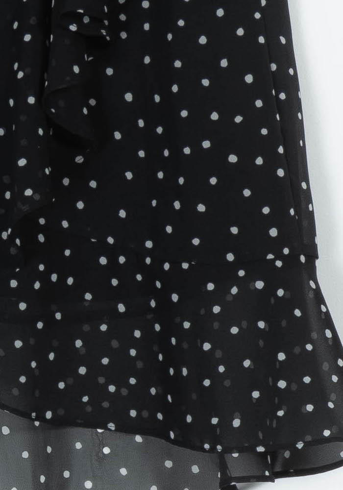 Jupe Noire à Pois Blancs - Taille S/36 de la marque La Fée Maraboutée | PARAD96025 - Vendu par Paradigme - Image 3