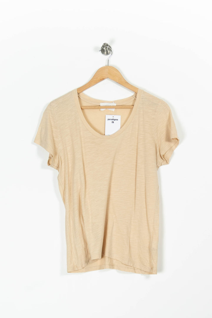 Tee-shirt Beige - Taille S/36 de la marque American Vintage | PARAD96030 - Vendu par Paradigme - Image 2