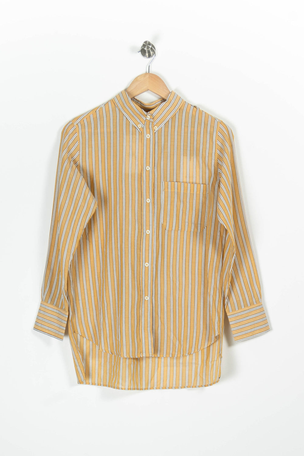 Chemise Rayée Orange et Blanche - Taille XS/34 de la marque Bérénice | PARAD96034 - Vendu par Paradigme - Image 2